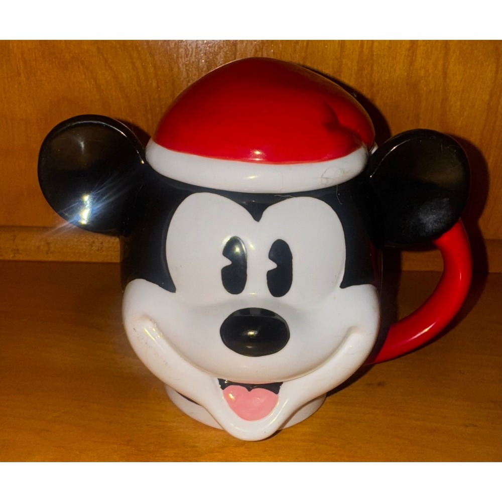 Disney Mickey Mouse Santa Hat Coffee Mug St. Nicholas Square Holiday
